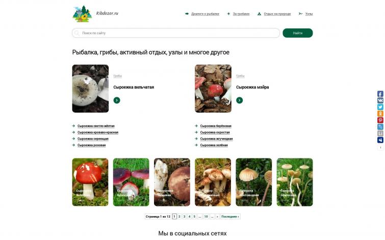 Возрастной авторский СДЛ о рыбалке и грибах со взрослой аудиторией!