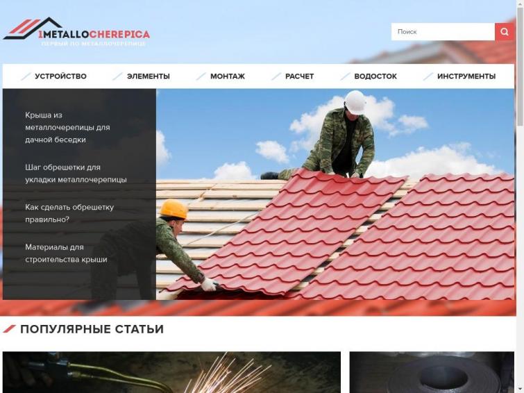 Заглушка по теме &quot;Металлочерепица&quot; (7000+ визитов в месяц, возраст - 5,5 лет)