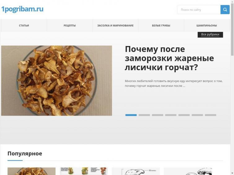 Заглушка по теме &quot;Грибы&quot; (1 300+ визитов в месяц, возраст - 3,5 года)