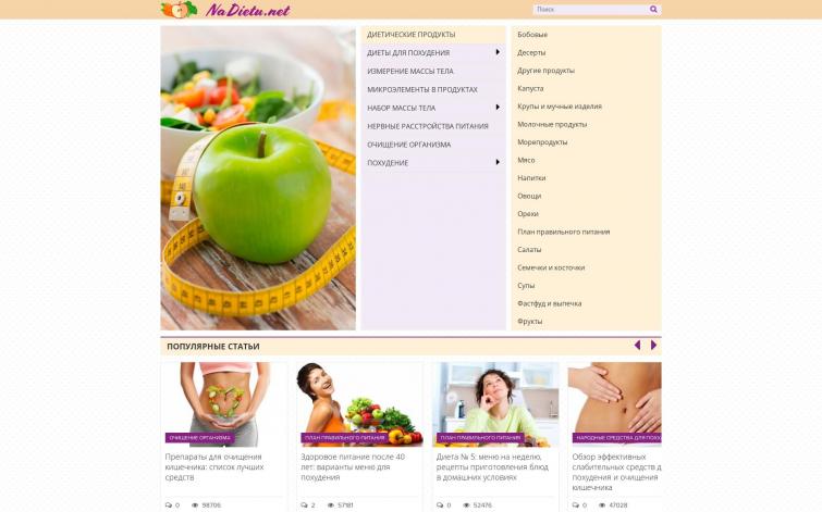Диеты. Дорогой трафик. Профессиональный контент.