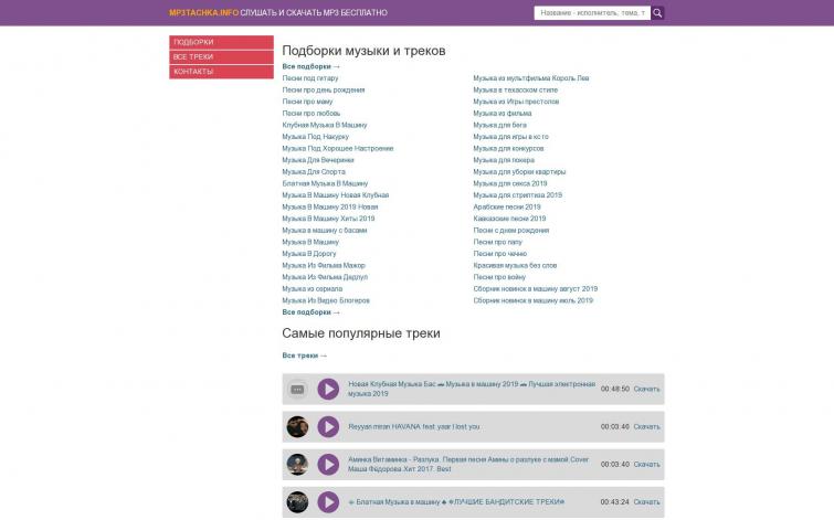 музыкальный сайт, download трафик, ос преимущественно андроид