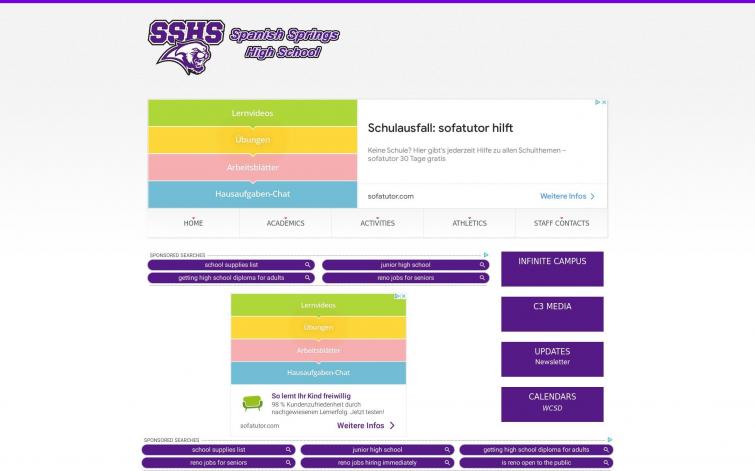 Бурж Школа SSHS в Неваде. Пассив Adsense