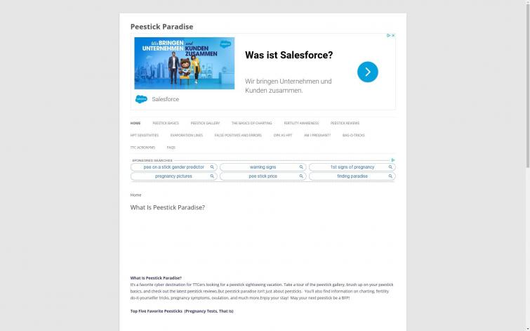 Бурж про тесты на беременность, Adsense
