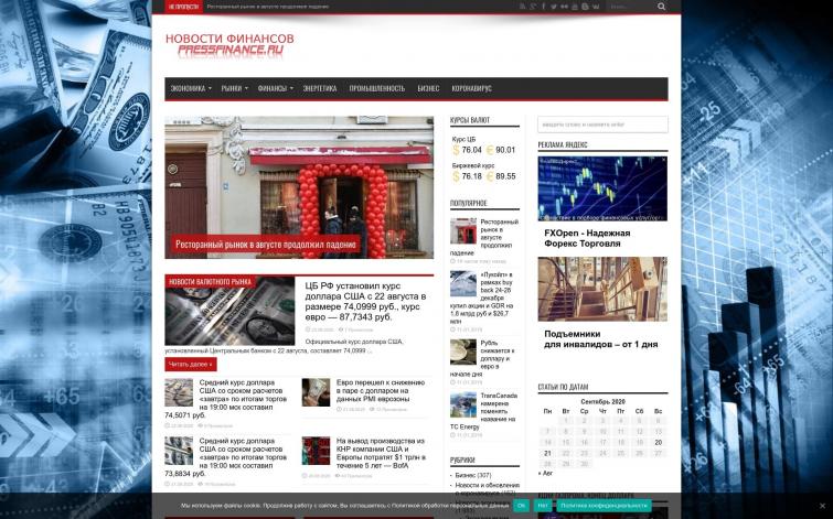 Финансы, авто-наполнение статьями, РСЯ, WordPress с хостингом