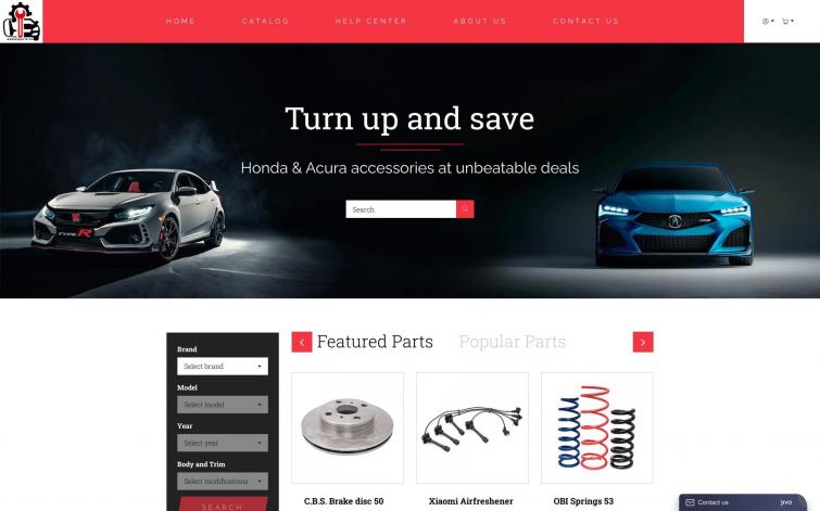 Сайт автозапчастей Honda(+Acura)
