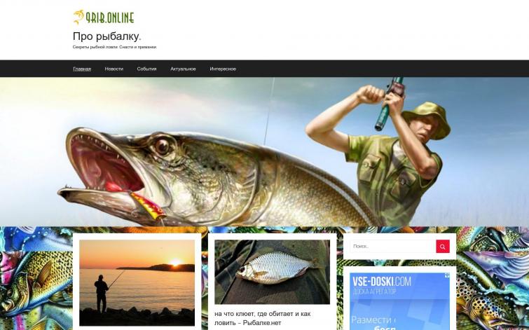 Всё про рыбалку 9rib.online, сайт о ловле рыбы