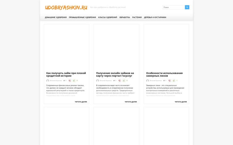 Перспективный сайт популярной огородно-дачной тематики