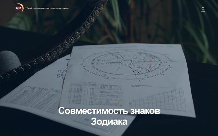 Сервис проверки совместимости партнёров по знаку зодиака + блог
