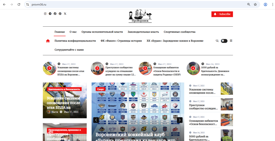 Новостной портал с высокой посещаемостью и доходом