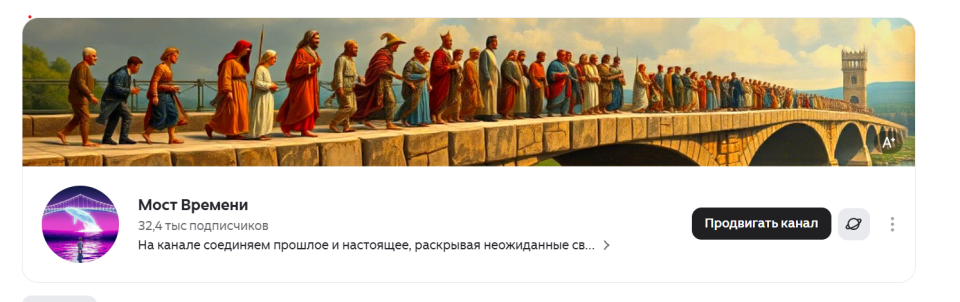 Продам Дзен канал "Мост Времени"!